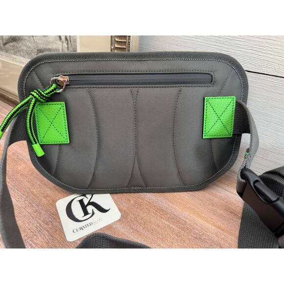 Gucci Neon Green Logo Red & Grey Belt Bag Crossbody NWT - Picture 2 of 3